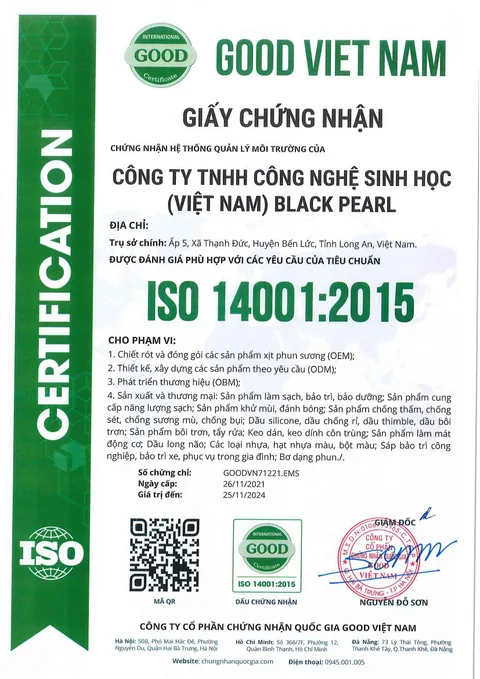 Tài liệu ISO 14001 bằng tiếng Việt trong ảnh nguồn